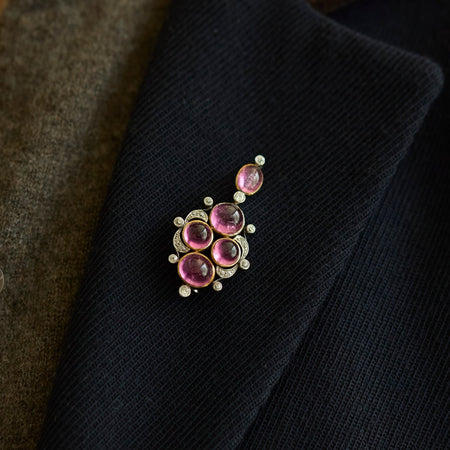 Tourmaline and Diamond Brooch - McTeigue Since 1895