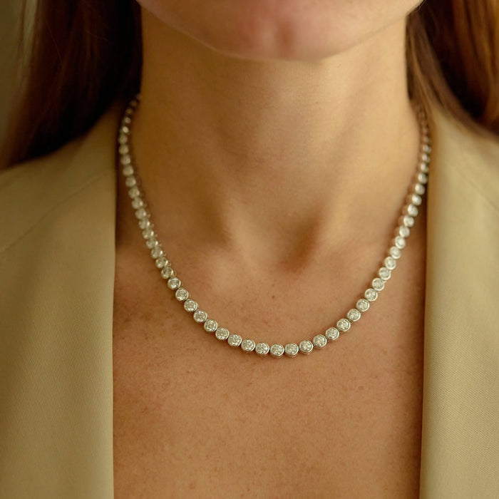 White Gold and Diamond Necklace - McTeigue Since 1895