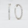 White Gold Diamond Hoop Earrings - McTeigue Since 1895