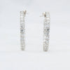 White Gold Diamond Hoop Earrings - McTeigue Since 1895