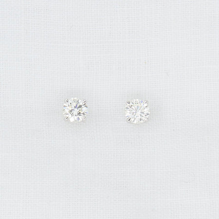 White Gold Diamond Stud Earrings - McTeigue Since 1895