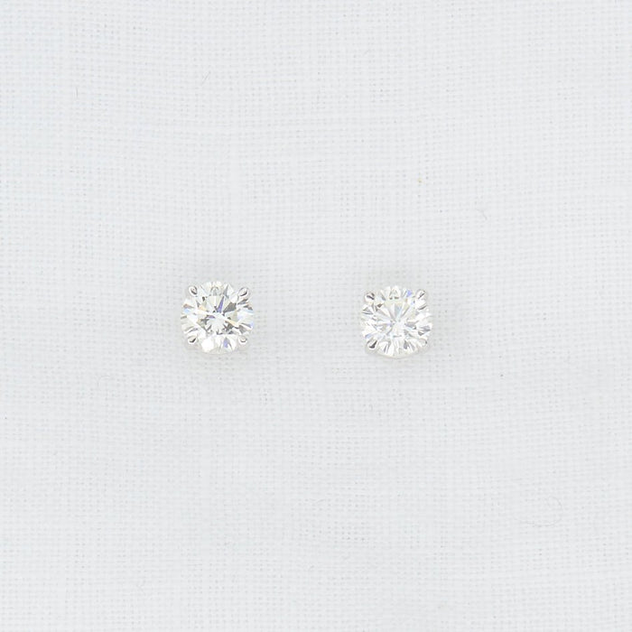 White Gold Diamond Stud Earrings - McTeigue Since 1895