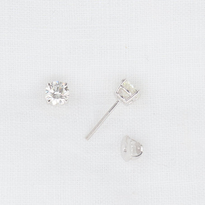 White Gold Diamond Stud Earrings - McTeigue Since 1895