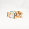 Yellow Gold Aquamarine & Diamond Bracelet - McTeigue Since 1895