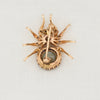 Yellow Gold, Diamond and Sapphire Spider Pin - McTeigue Since 1895