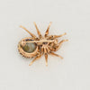 Yellow Gold, Diamond and Sapphire Spider Pin - McTeigue Since 1895