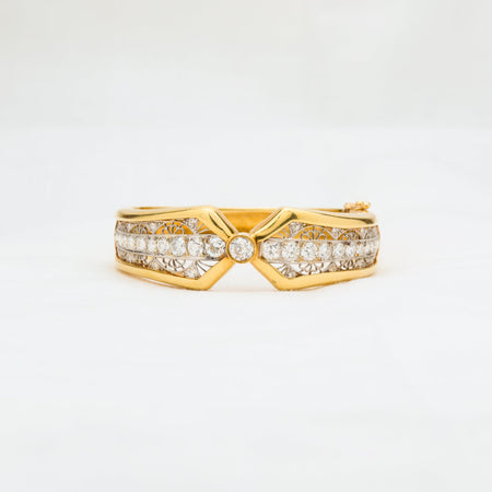 Yellow Gold Diamond Bangle - McTeigue Since 1895