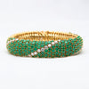 Yellow Gold, Emerald and Diamond Bracelet - McTeigue Since 1895