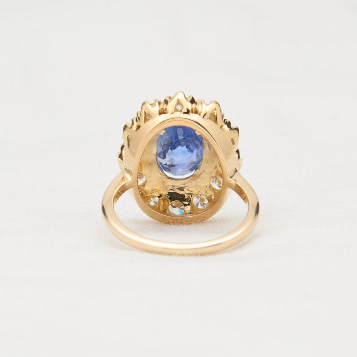 Yellow Gold, Sapphire and Diamond Ring - McTeigue Since 1895