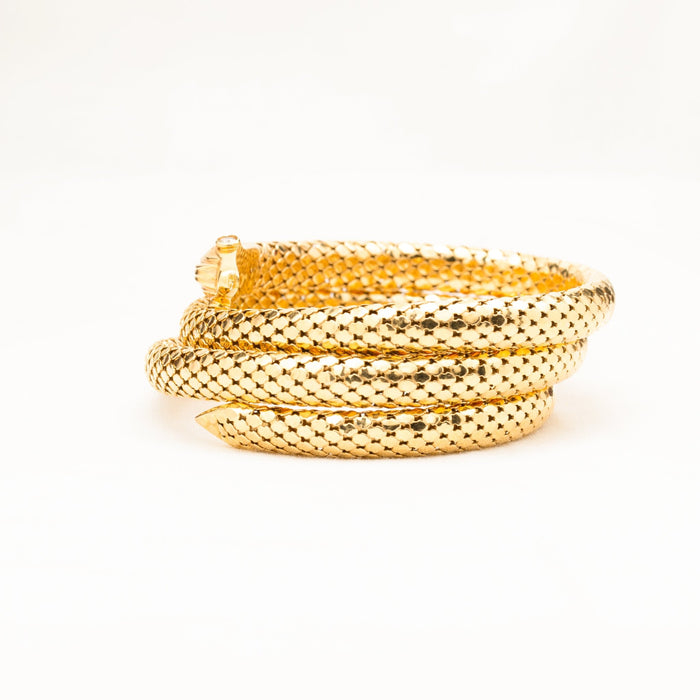 Yellow Gold Snake Bangle - McTeigue Since 1895